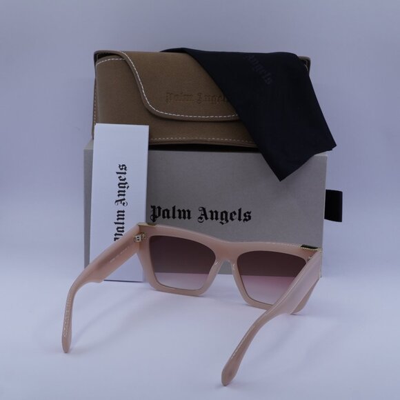 Palm Angels PERI099 HOLLYWOOD 6129 Cat Eye Sunglasses - Light Pink/Red Gradient - Picture 11 of 11